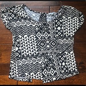 Charlotte Russe tribal print tee
